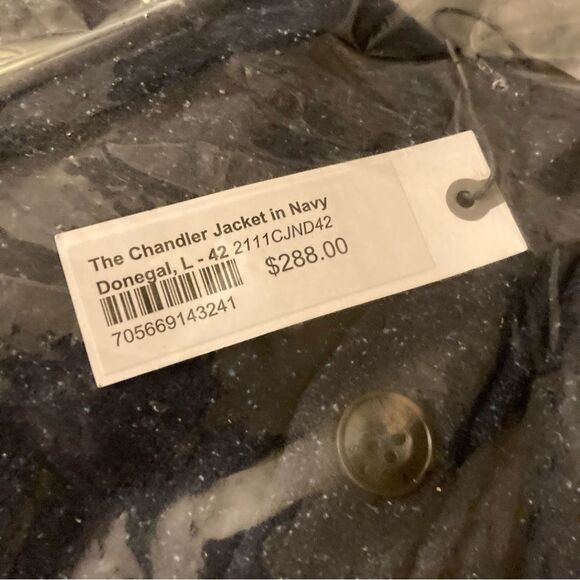 Taylor Stitch Chandler Jacket In Navy Donegal Size New - Picture 11 of 12